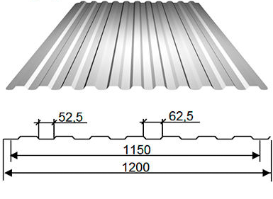 Гофролист С-8 1150/1200