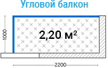 Угловой балкон в доме серии П-3