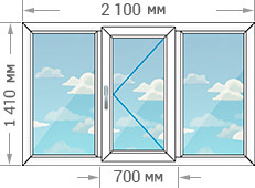 Цены на окно 2100х1410 в доме серии II-68