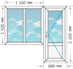 Цены на балконный блок 1840х2160 в доме серии КОПЭ